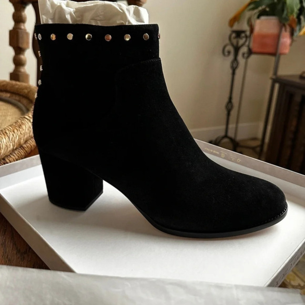 Jimmy Choo ‘Melvin’ Studded Black Suede Booties - Size 11‎ - NWT